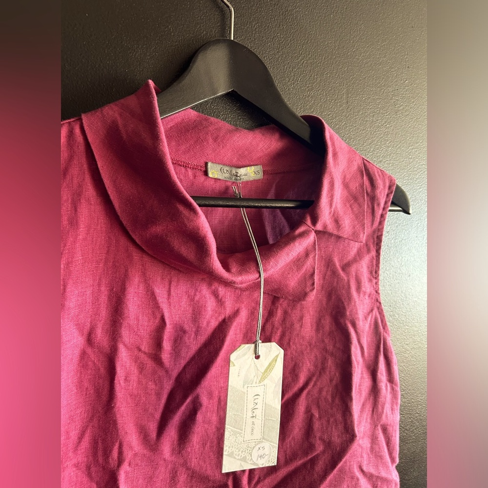 60’s Style Linen Boutique Dress Chalet Et Ceci Size XS